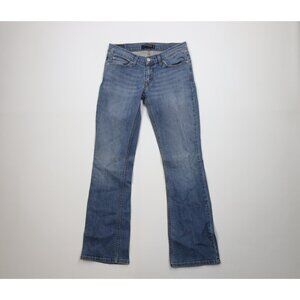 Vtg Y2K Levis 524 Womens 7 Babydoll Too Super Low Flared Wide Leg Denim Jeans